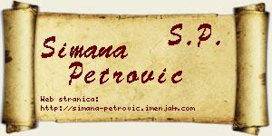 Simana Petrović vizit kartica